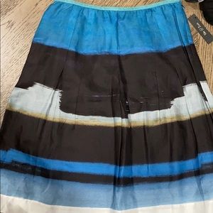 Nic+Zoe Blue Watercolor Skirt